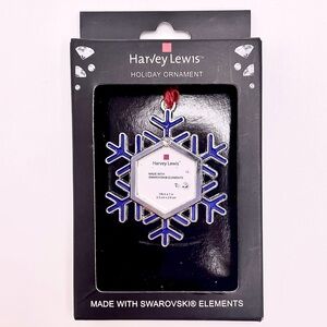 Harvey Lewis Snowflake Picture Ornament - Swarovski Crystal Christmas Holiday